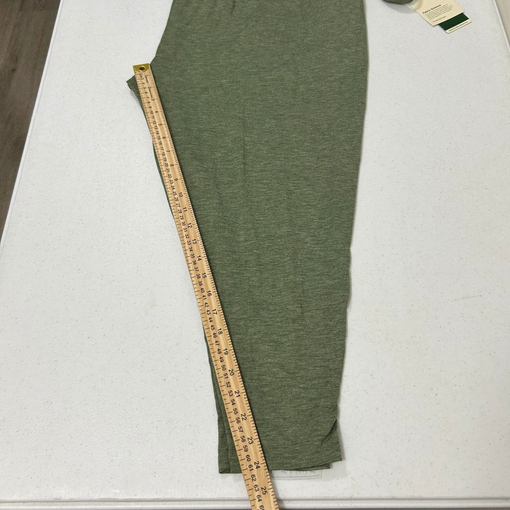 Halara Heather Green Halter Twist Back Jumpsuit Pockets Size L NWT - Picture 9 of 11